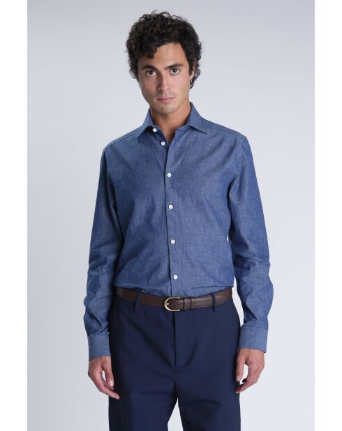 Camisa de cambray Volpaia - AZUL