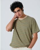 Camiseta Oregon de rayas caqui - KAKI
