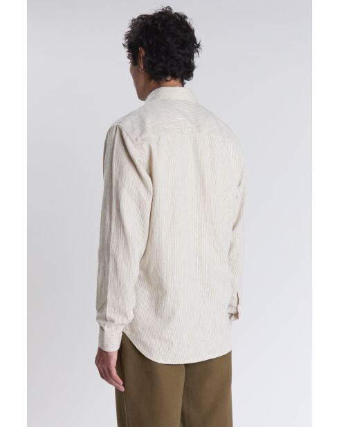Camisa Calvi de rayas color crudo - ECRU