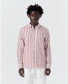 Calvi rood-wit overhemd - ROOD/WIT