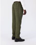 Pantalones Bellagio de lino verde - VERDE