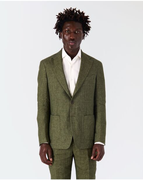 Chaqueta Bellagio de lino verde - VERDE