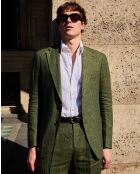 Chaqueta Bellagio de lino verde - VERDE