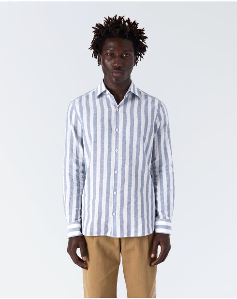 Wit en blauw overhemd Volpaia - WIT BLAUW