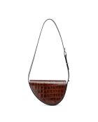 Bandolera Baily de piel marrón - 23x7x8 cm