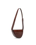 Bandolera Baily de piel marrón - 23x7x8 cm