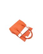 Oranje Solenne leren schoudertas - 35x26x14 cm