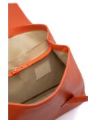 Oranje Solenne leren schoudertas - 35x26x14 cm