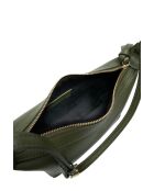 Schultertasche Gaia aus olivgrünem Leder - 22x13x10 cm