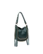 Waldgrüne Schultertasche Lois aus Leder - 29x25x1 cm