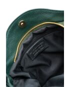 Waldgrüne Schultertasche Lois aus Leder - 29x25x1 cm