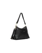 Bandolera Arden de piel negra - 36x25x11 cm