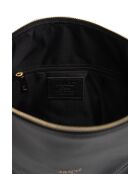 Bandolera Arden de piel negra - 36x25x11 cm