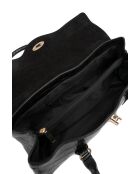 Briar zwarte leren schoudertas - 34x15,5x11 cm