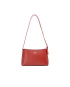Goldie Schultertasche aus Leder in Burgunderrot - 28x17x10,5 cm