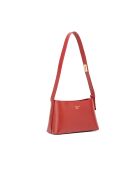 Goldie Schultertasche aus Leder in Burgunderrot - 28x17x10,5 cm