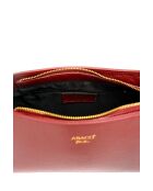 Goldie Schultertasche aus Leder in Burgunderrot - 28x17x10,5 cm