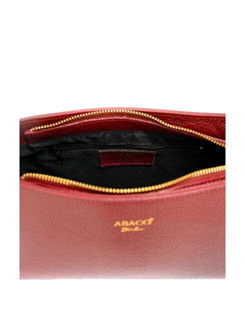 Goldie Schultertasche aus Leder in Burgunderrot - 28x17x10,5 cm