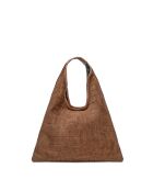 Lennox camel fluwelen leren schoudertas - 34x30x2 cm