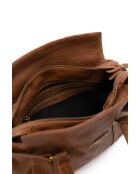 Mini Puma camel handtas van lamsleer - 27x9x23 cm