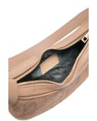 Bandolera Aster de terciopelo taupe - 25x13x7 cm