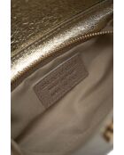 Luna Schultertasche aus goldfarbenem Leder - 23x11x3,5 cm