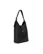 Bandolera Jora de piel negra - 27x41x12 cm