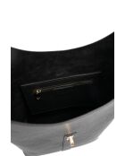 Bandolera Jora de piel negra - 27x41x12 cm
