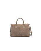 Handtasche aus Veloursleder in Rye Taupe - 36,5 x 28,5 x 13 cm