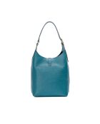 Jora Duck Schultertasche aus blauem Leder - 27x41x12 cm