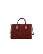 Handtasche Rye aus burgunderfarbenem Samt, 36,5 x 28,5 x 13 cm
