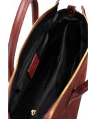 Handtasche Rye aus burgunderfarbenem Samt, 36,5 x 28,5 x 13 cm