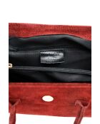 Bolso de hombro Dunn de terciopelo burdeos - 32x18x12 cm