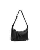 Bandolera Gaia de piel negra - 22x13x10 cm