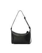Bandolera Gaia de piel negra - 22x13x10 cm