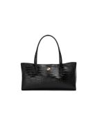Bandolera Orla de piel negra - 40x20x13 cm