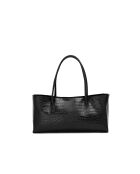 Bandolera Orla de piel negra - 40x20x13 cm