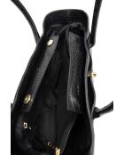 Bandolera Orla de piel negra - 40x20x13 cm