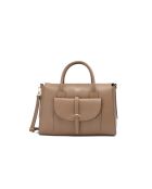 Handtasche Roux aus glänzendem braunem Leder - 36,5 x 28,5 x 13 cm