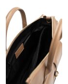 Handtasche Roux aus glänzendem braunem Leder - 36,5 x 28,5 x 13 cm