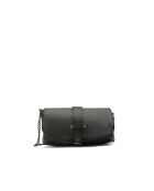 Beauty Schultertasche aus schwarzem Lammleder - 22x11x3 cm