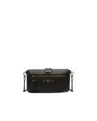 Beauty Schultertasche aus schwarzem Lammleder - 22x11x3 cm