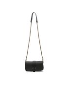 Beauty Schultertasche aus schwarzem Lammleder - 22x11x3 cm