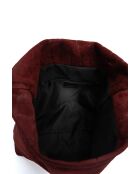 Ceres burgunderrote Schultertasche aus Samt - 34x25x9,5 cm