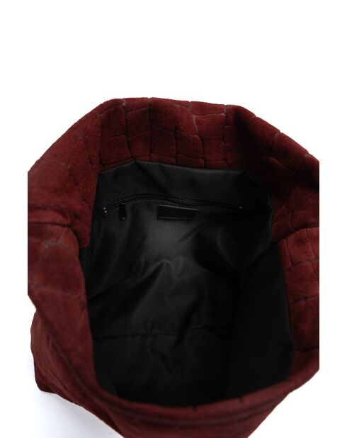 Ceres burgunderrote Schultertasche aus Samt - 34x25x9,5 cm
