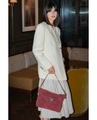 Ceres burgunderrote Schultertasche aus Samt - 34x25x9,5 cm