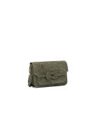 Andre flaschengrüne Schultertasche aus Samt - 26x17x8 cm