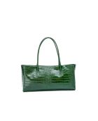 Bandolera Orla de piel verde botella - 40x20x13 cm