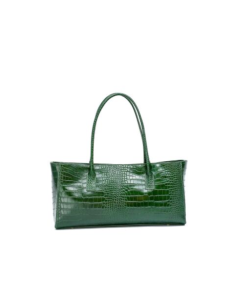 Bandolera Orla de piel verde botella - 40x20x13 cm