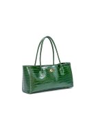 Bandolera Orla de piel verde botella - 40x20x13 cm
